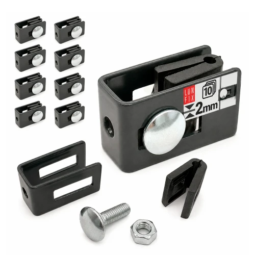Universalhalter für Zaunpaneele Graphit 10 Set