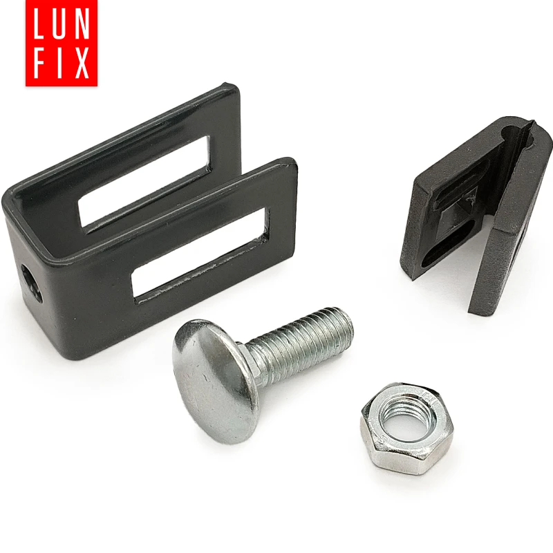 Universalhalter für Zaunpaneele Graphit 10 Set