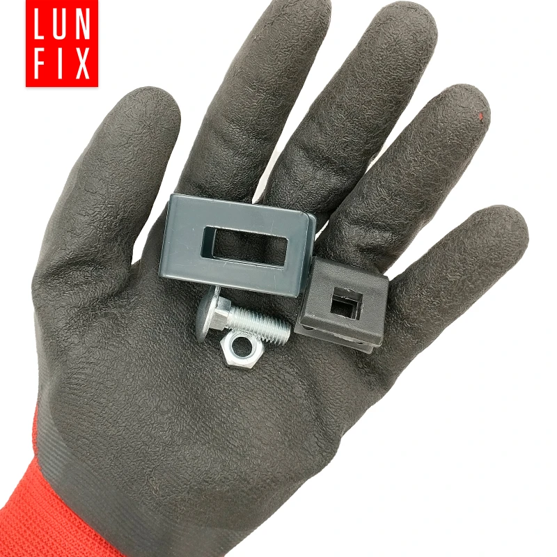Universalhalter für Zaunpaneele Graphit 10 Set