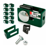 Universalhalter für Zaunpaneele Grün 10 Set