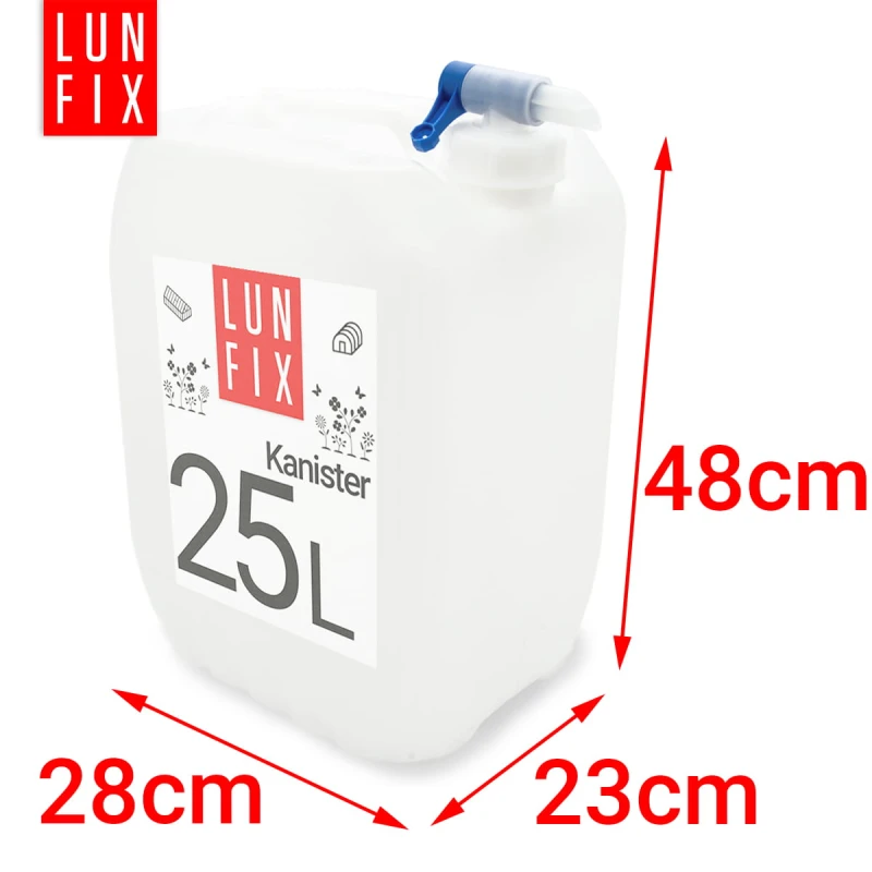 Wasserkanister 25 l HDPE mit Auslaufhahn