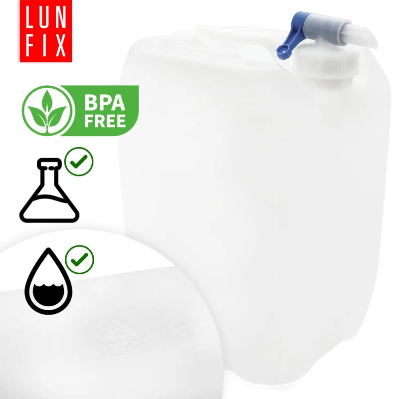 Wasserkanister 25 l HDPE mit Auslaufhahn