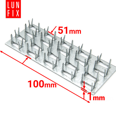 Nagelplatte 51x100x1,3mm Flachverbinder 1 Stk