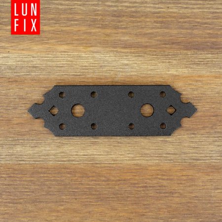 Flachverbinder 160x40x2,5mm Lochblech Schwarz 10 Stk