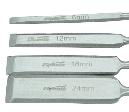 Zestaw dłut do drewna (6-12-18-24mm) 4 dłuta