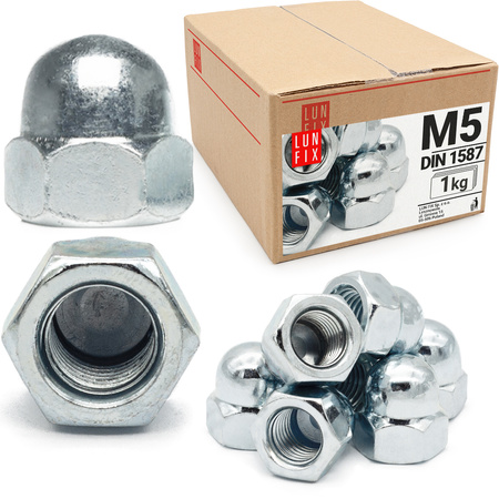 Hutmuttern M5 - 1Kg (ca.430 Stck.) DIN 1587