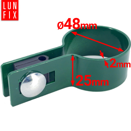 Endschelle Rund für 48 mm Pfosten Grün