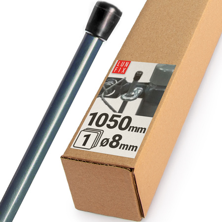 Geflechtspannstab 1050 x 8 mm PVC Anthrazit