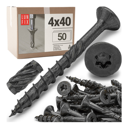 Shwarz spanplattenschrauben 4x40 50stk.