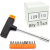 Wkrętak typ T śrubokręt zestaw nasadki bity 11 elementów