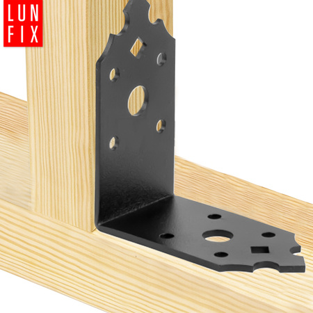 Dekorativer Winkel schwarz 80x80x40x2,5 mm