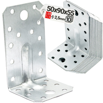 Schwerlast Winkelverbinder 50x90x55x2,5 mm 10 Stück
