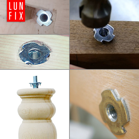 Einschlagmuttern M6 x 9 mm DIN 6930 50 Stück