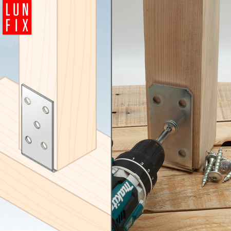 Montage Satz: U-Pfostenträger 70 + Schrauben