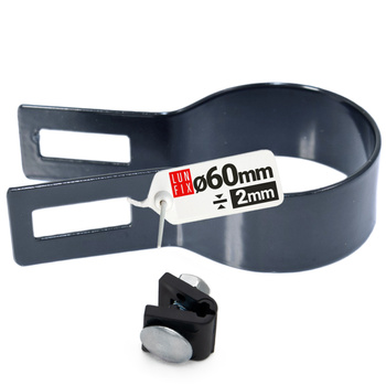 Endschelle Rund für 60 mm Pfosten Graphit