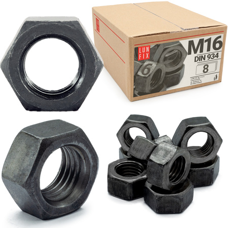 Sechskantmutter M16 - 8 Stück Festigkeit 6 Regelgewinde DIN 934
