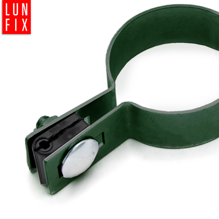 Mittelschelle Rund für 48 mm Pfosten Grün