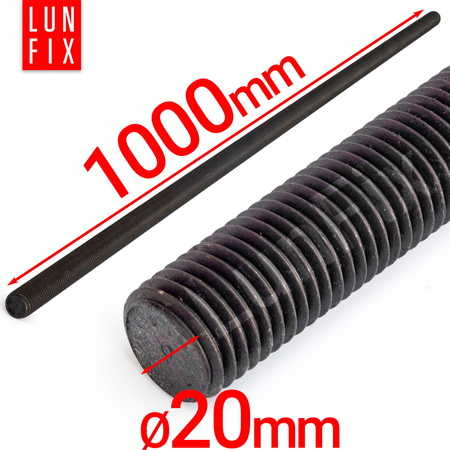 Gewindestange M20 x 1000 mm, 1 Stück | Festigkeitsklasse 10.9 DIN 975