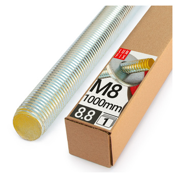Gewindestange M8 x 1000 mm, 1 Stück | Festigkeitsklasse 8.8 DIN 975