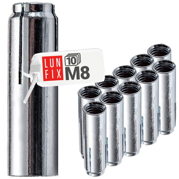 Einschlaganker M8 Spreizdübel Stahl 10stk.