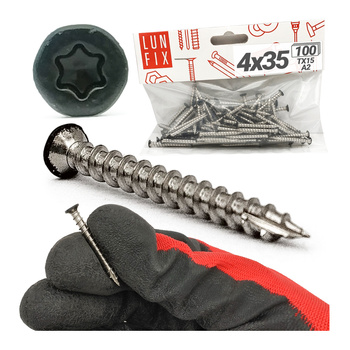 Edelstahlschraube mit Schwarz Kopf 4x35 mm 100 Stk.