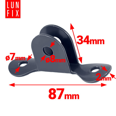 Querstrebenhalter zur Zaunpfosten Graphit Ral 7016 inkl. 2 Schrauben
