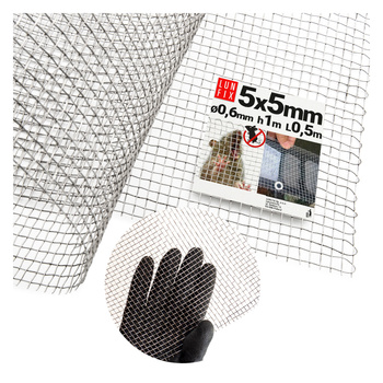 Edelstahlgitter 5x5mm AISI 304 ø0,6mm H1m L0,5m