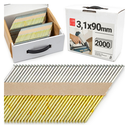 34° Grad Ringschaftnägel 3,1 x 90 mm Packung 2000