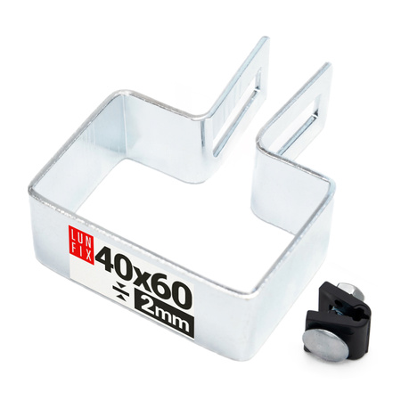 Endschelle Vierkant für 40x60 mm Pfosten Verzinkt