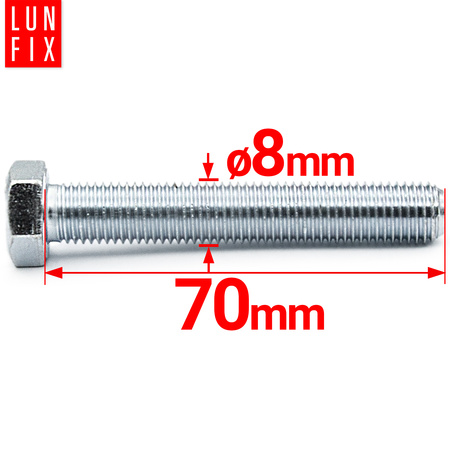 Sechskantschrauben M8x70 DIN 933 1 kg (ca.35 Stk.)