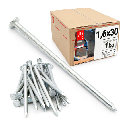 Stahlnägel 1,6x30 1kg Verzinkter