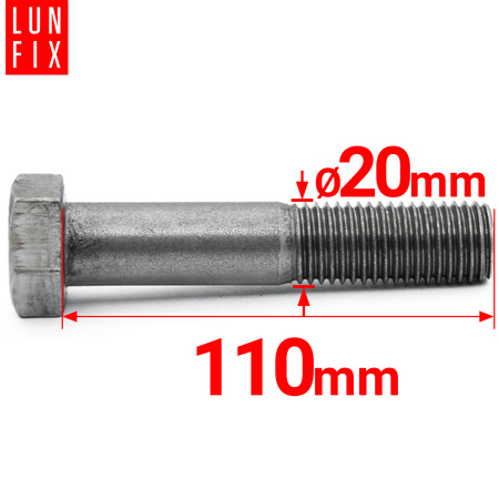 Sechskantschrauben M20x110 DIN 931 1 kg (ca.3 Stk.) Teilgewinde Klasse 5.8