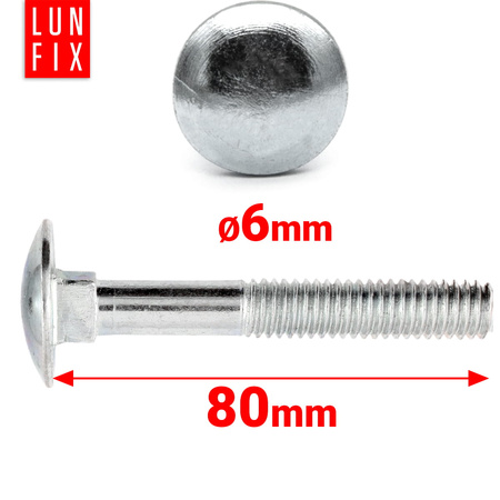 Schlossschrauben M6x80 1 kg (58 Stück)
