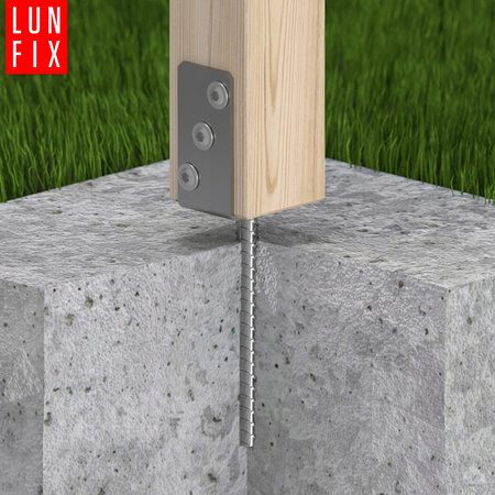 Pfostenbasis L-Form 60x60x120 mm 200 mm