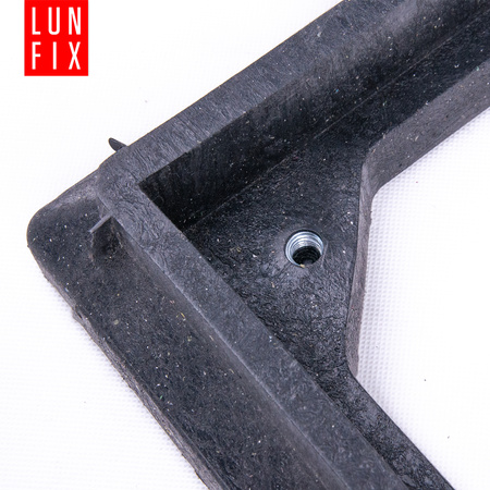 Kanaldeckel Schachtabdeckung mit Flanschrahmen 50x50cm Schwarz