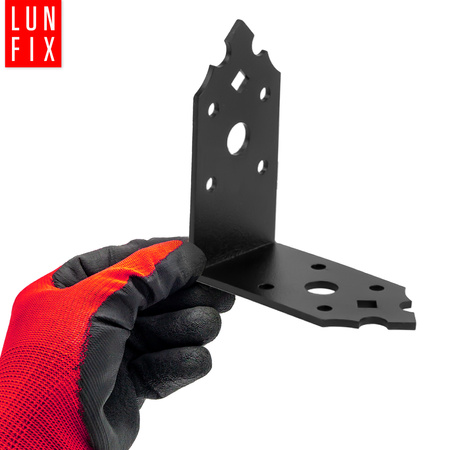 Dekorativer Winkel schwarz 80x80x40x2,5 mm