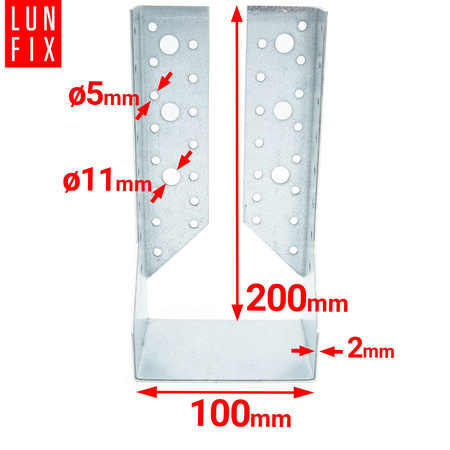Balkenschuh Typ B 100x200mm