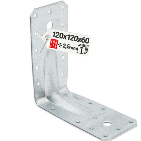 Schwerlast Winkelverbinder 120x120x60x2,5 mm