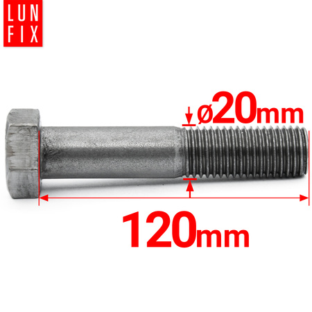 Sechskantschrauben M20x120 DIN 9311 kg (ca.3 Stk.) Teilgewinde Klasse 5.8