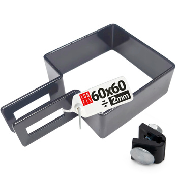 Endschelle Vierkant für 60x60 mm Pfosten Graphit