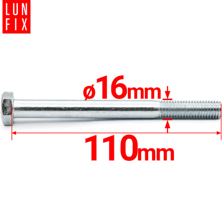 Sechskantschrauben M16x110 DIN 931 1 kg (ca.5 Stk.) Teilgewinde Klasse 8.8
