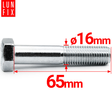 Sechskantschrauben M16x65 DIN 931 1 kg (ca.7 Stk.) Teilgewinde Klasse 8.8