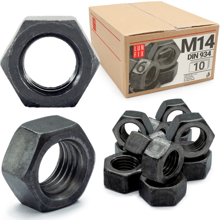 Sechskantmutter M14 - 10 Stück Festigkeit 6 Regelgewinde DIN 934