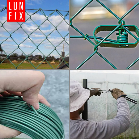 Spanndraht Gartendraht Grün Verzinkt und PVC 450m Ø3,6mm