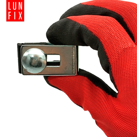 Stabmattenzaun Halter 4mm 5mm Komplett Silber Verzinkt