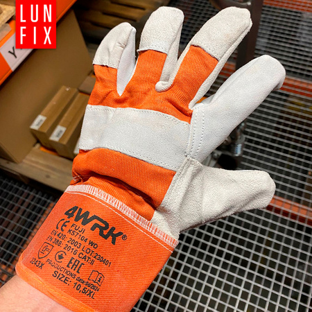 Verstärkte Arbeitshandschuhe aus Leder Größe 10 XL