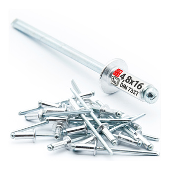 Aluminium Blindnieten DIN7337 4,8x16 mm 1kg Silber