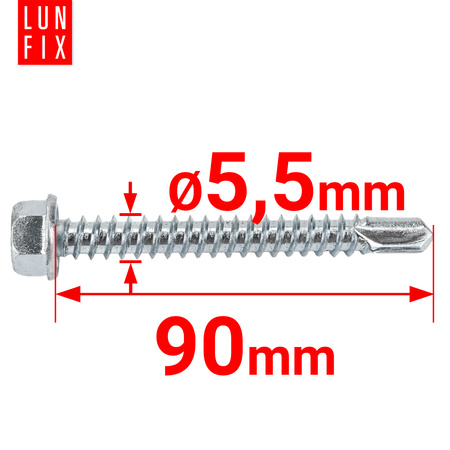 Bohrschrauben 5,5x90 250stk.