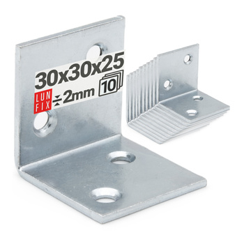 Winkelverbinder 30x30x25x2 10 Stück