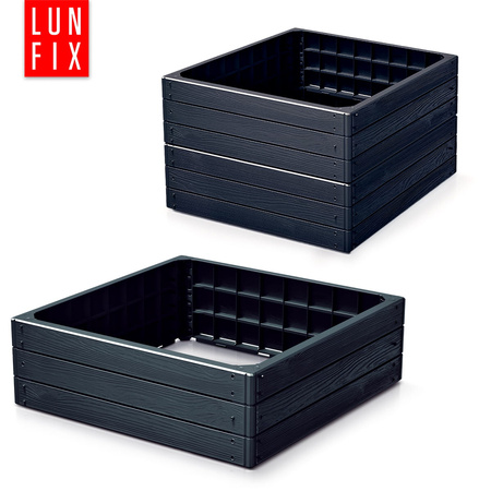 Grządka ogrodowa podwyższona 75x75x25cm antracytowa